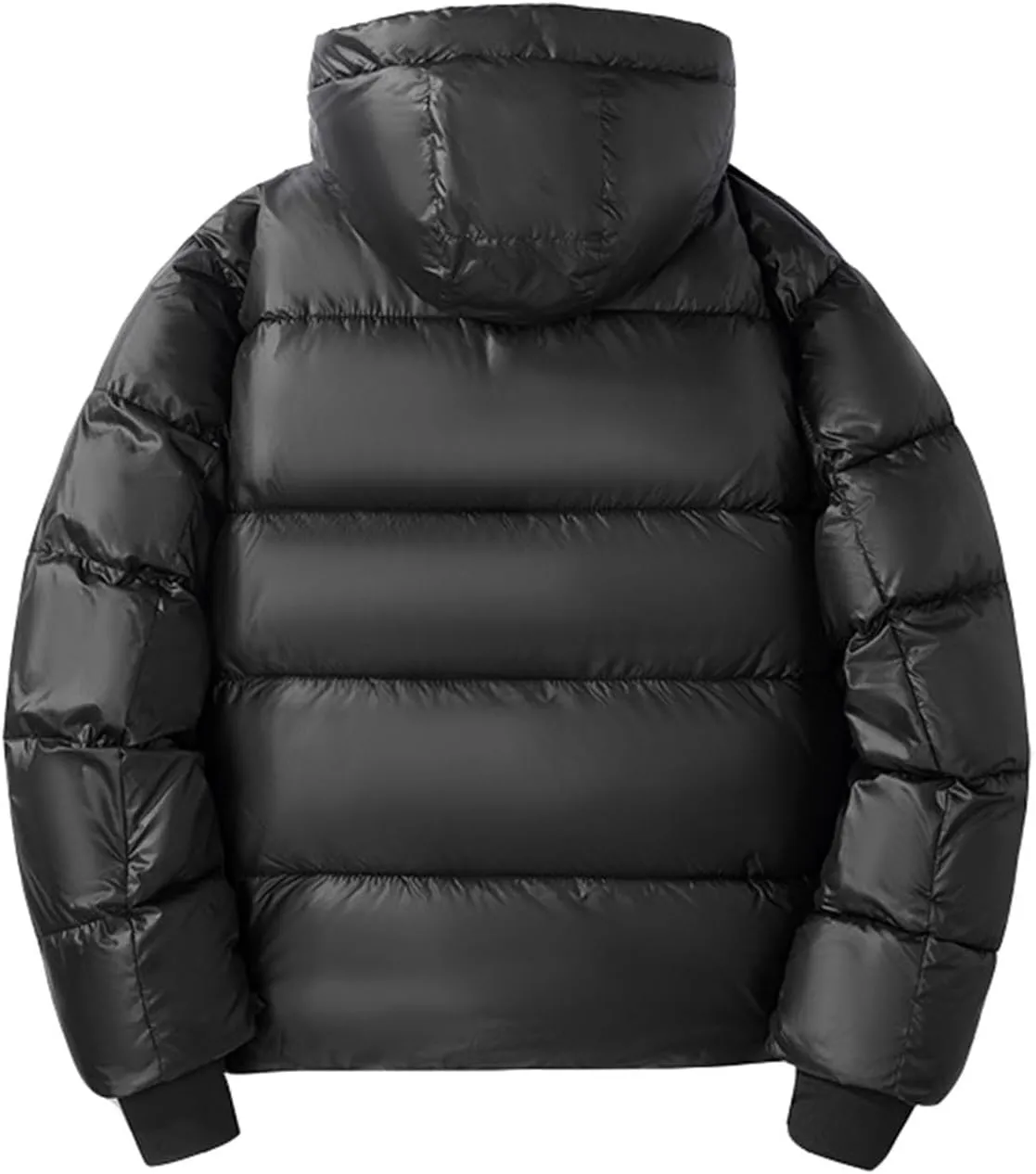 2023 Winter Men's Solid Color Hooded Coat New Casual Loose Fashion Coat Lightweight Jacket Men with Hood