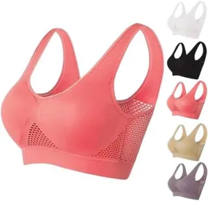 2024 New Breathable Cool Liftup Air Bra, Large Size Air Bra Breathable and Comfortable Mesh Sports Bra for Women