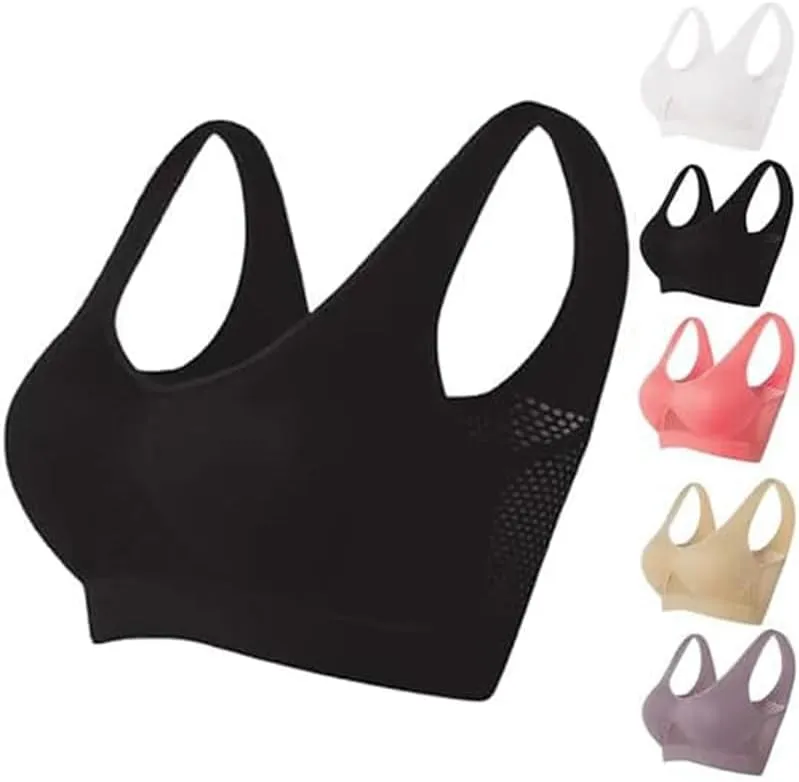 2024 New Breathable Cool Liftup Air Bra, Large Size Air Bra Breathable and Comfortable Mesh Sports Bra for Women
