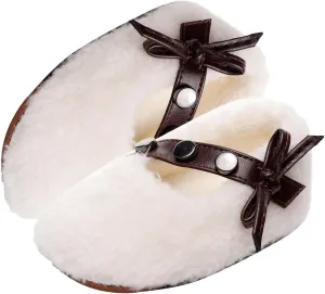 2025 Toddler Kids Baby Girls Warm Cotton Plush Boots Cute Canvas First Walking Casual Shoes Slippers Trendy