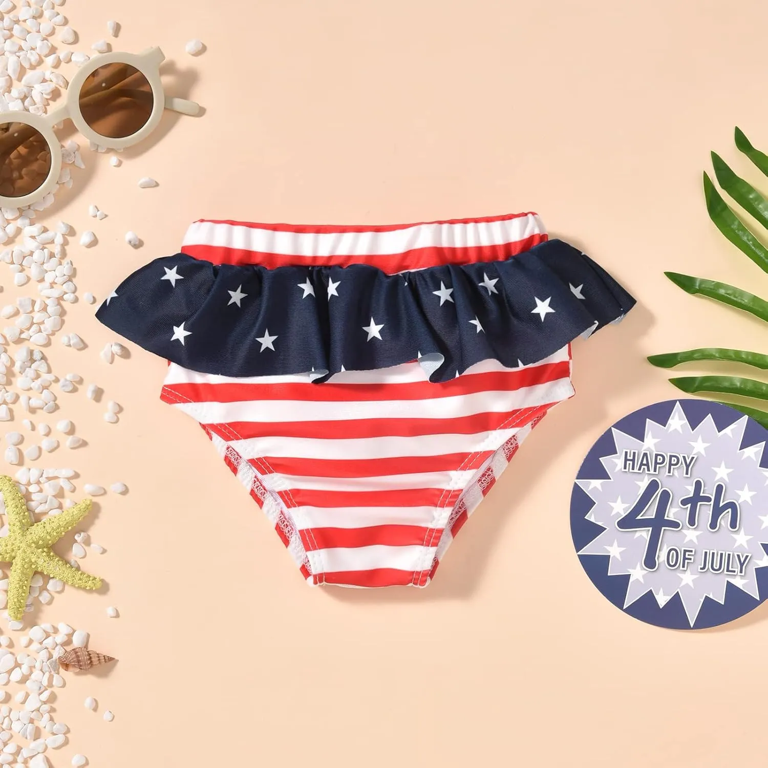 Aalizzwell Toddler Baby Girls 3 Piece Bikini Set Bathing Suit with Hat