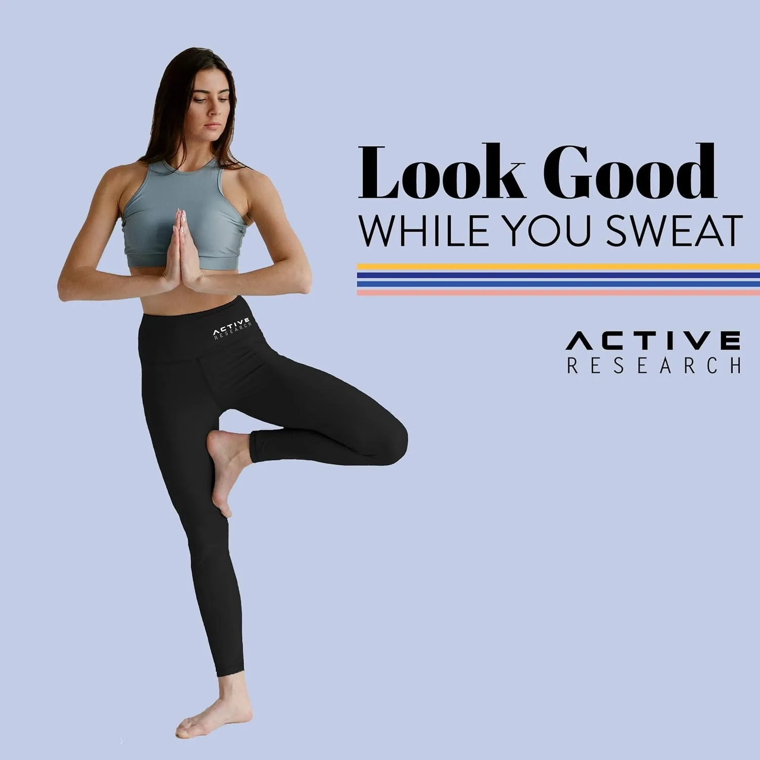 Active Research Workout Leggings - High Waisted, Slimming Tummy Compression Yoga Pants for Women