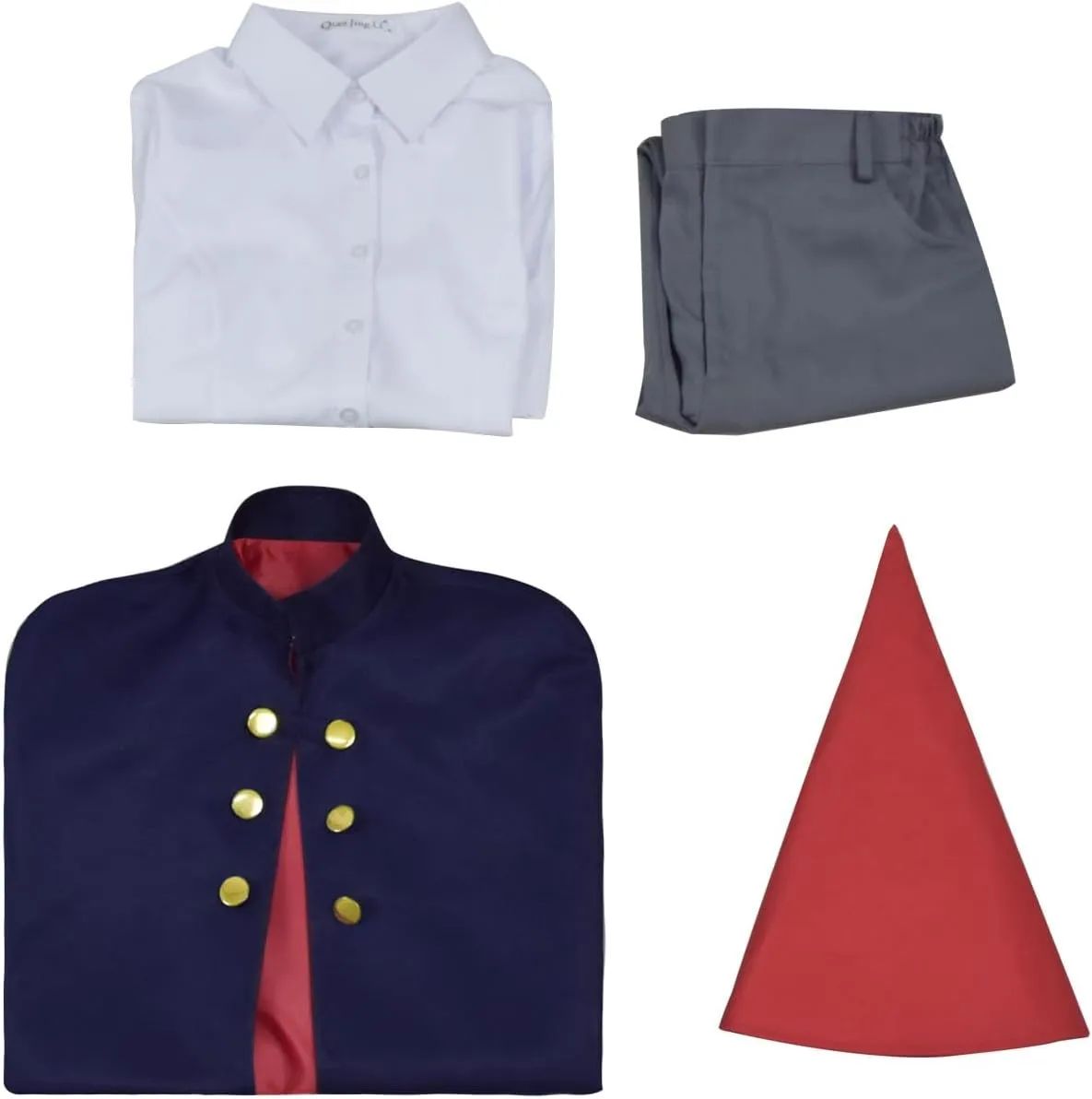 Adult Anime Over Garden Wall Cosplay Costume Wirt Cape with Hat Navy Blue Cloak Shirt Pants Halloween Uniform