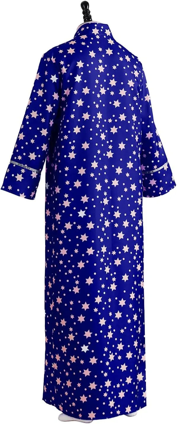 Adult Wizard Costume Unisex Cloak with Hat Stars Magic Wizard Cloak Robe