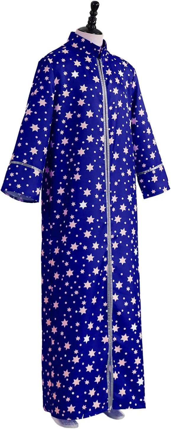Adult Wizard Costume Unisex Cloak with Hat Stars Magic Wizard Cloak Robe