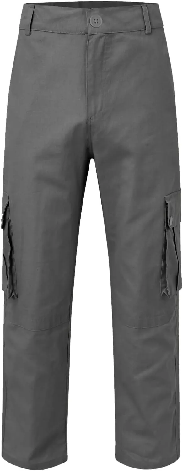 Alalaso Cargo Pants for Men Relaxed-Fit Ripstop Lightweight Trousers Work Casual Hiking Bottom Pant with Multi-Pockets