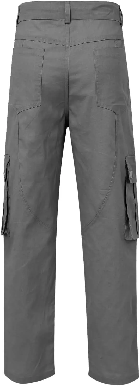 Alalaso Cargo Pants for Men Relaxed-Fit Ripstop Lightweight Trousers Work Casual Hiking Bottom Pant with Multi-Pockets