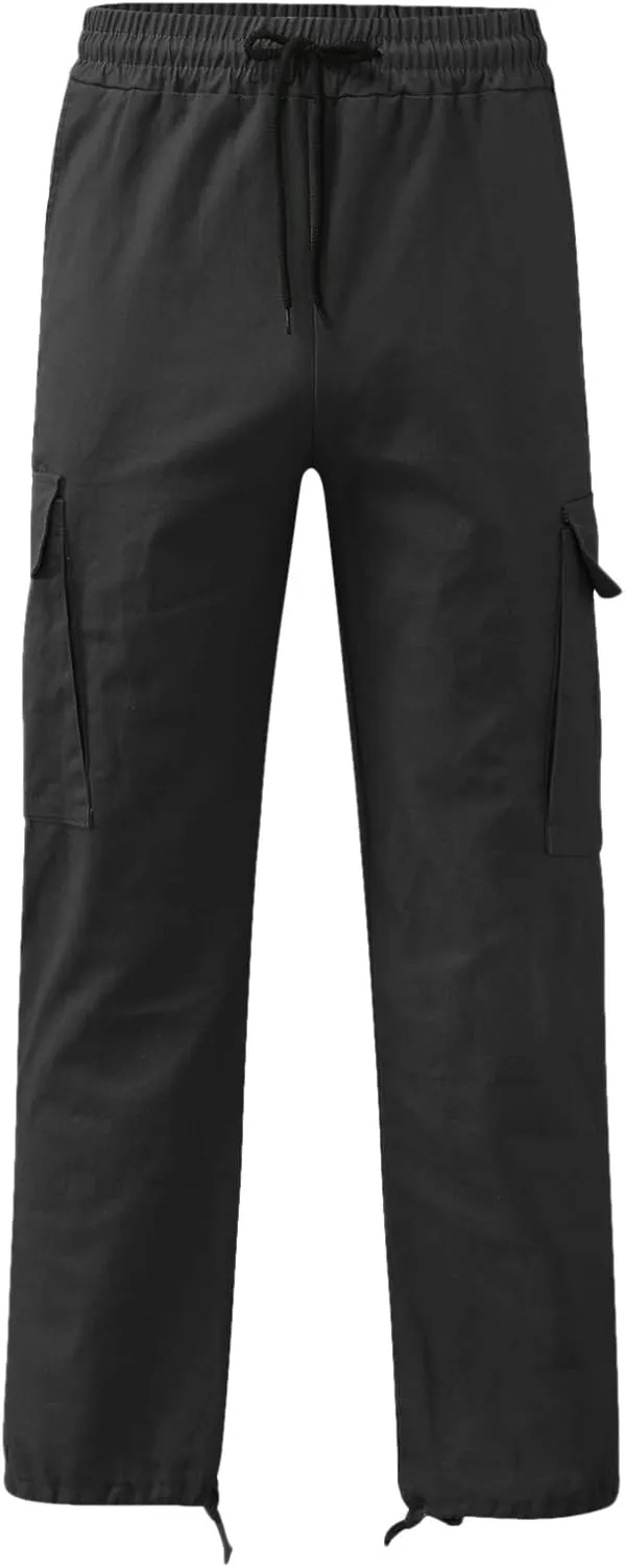 Alalaso Cargo Pants for Men Relaxed-Fit Ripstop Lightweight Trousers Work Casual Hiking Bottom Pant with Multi-Pockets