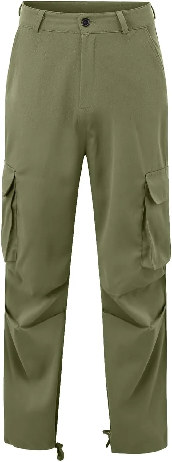 Alalaso Mens Cargo Pants Lightweight Relaxed Fit Ripstop Trousers Tactical Hiking Outdoor Bottom Pant with Multi-Pockets