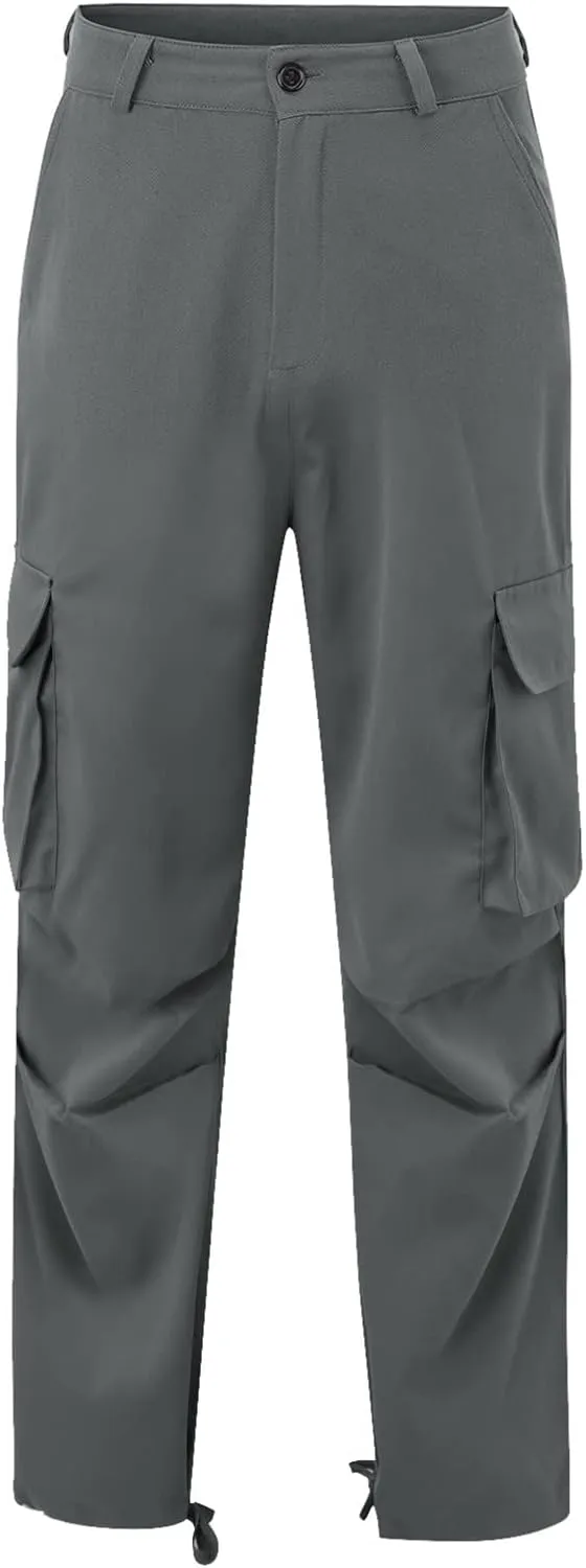 Alalaso Mens Cargo Pants Lightweight Relaxed Fit Ripstop Trousers Tactical Hiking Outdoor Bottom Pant with Multi-Pockets