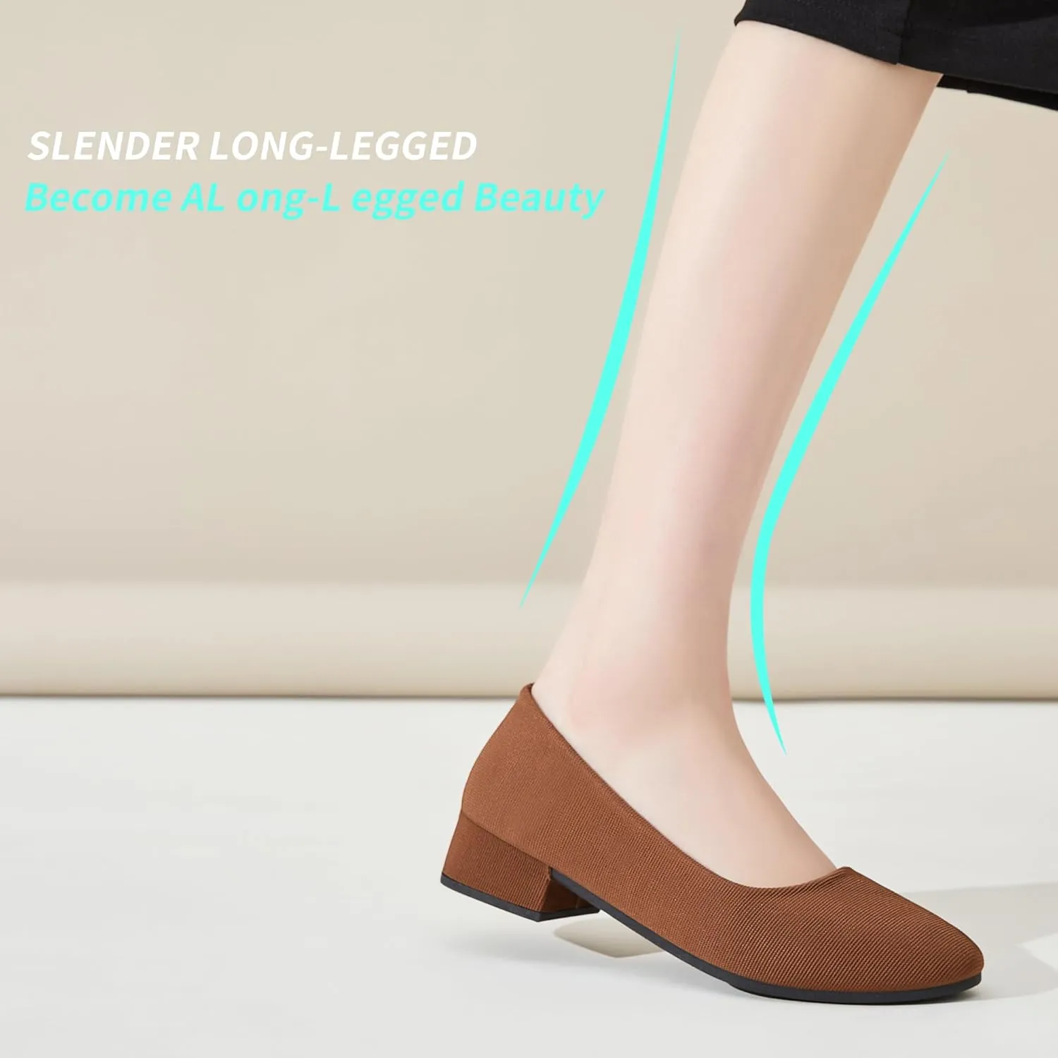 ALTOCIS Women??s Low Block Chunky Heels Pumps Ladies Elegant Closed Round Toe Pumps Shoes Low Platform Office Pumps Shoes