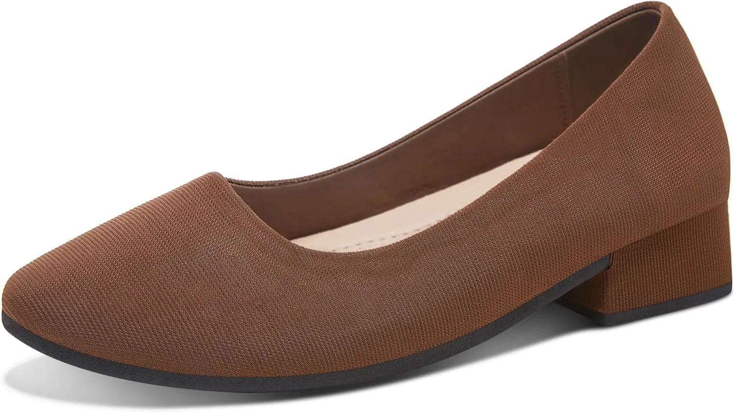 ALTOCIS Women??s Low Block Chunky Heels Pumps Ladies Elegant Closed Round Toe Pumps Shoes Low Platform Office Pumps Shoes