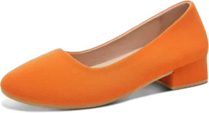 ALTOCIS Women??s Low Block Chunky Heels Pumps Ladies Elegant Closed Round Toe Pumps Shoes Low Platform Office Pumps Shoes