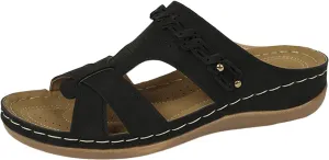 AMDBEL Sandals for Women 2024 Comfortable Summer Beach Slide Sandals Breathable Open Toe Wedge Sandal Outdoor Slip On Slipper