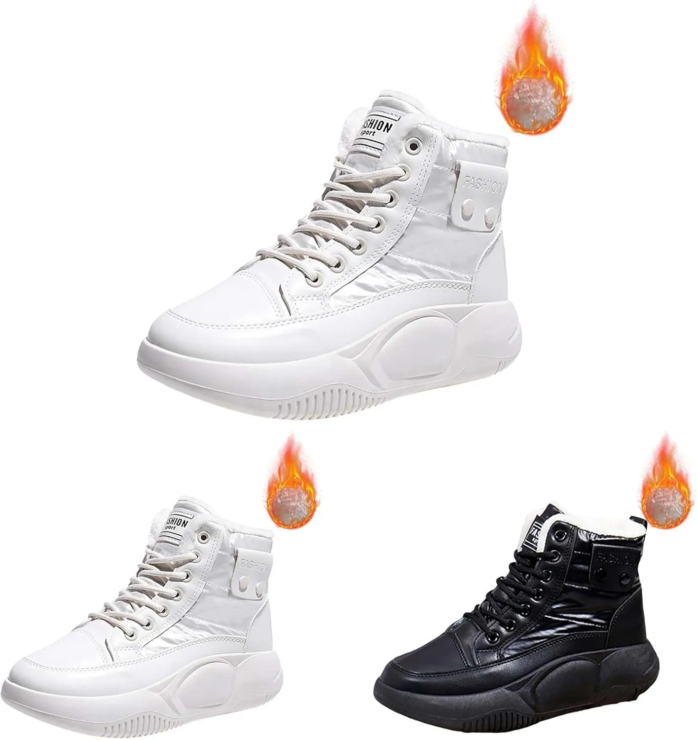 Ankle Boots for Women Low Heel Lace Up Mid Calf Boots for Women Non Slip Platform Walking Shoes Hiking Boots