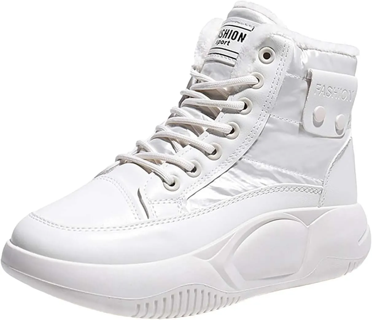 Ankle Boots for Women Low Heel Lace Up Mid Calf Boots for Women Non Slip Platform Walking Shoes Hiking Boots