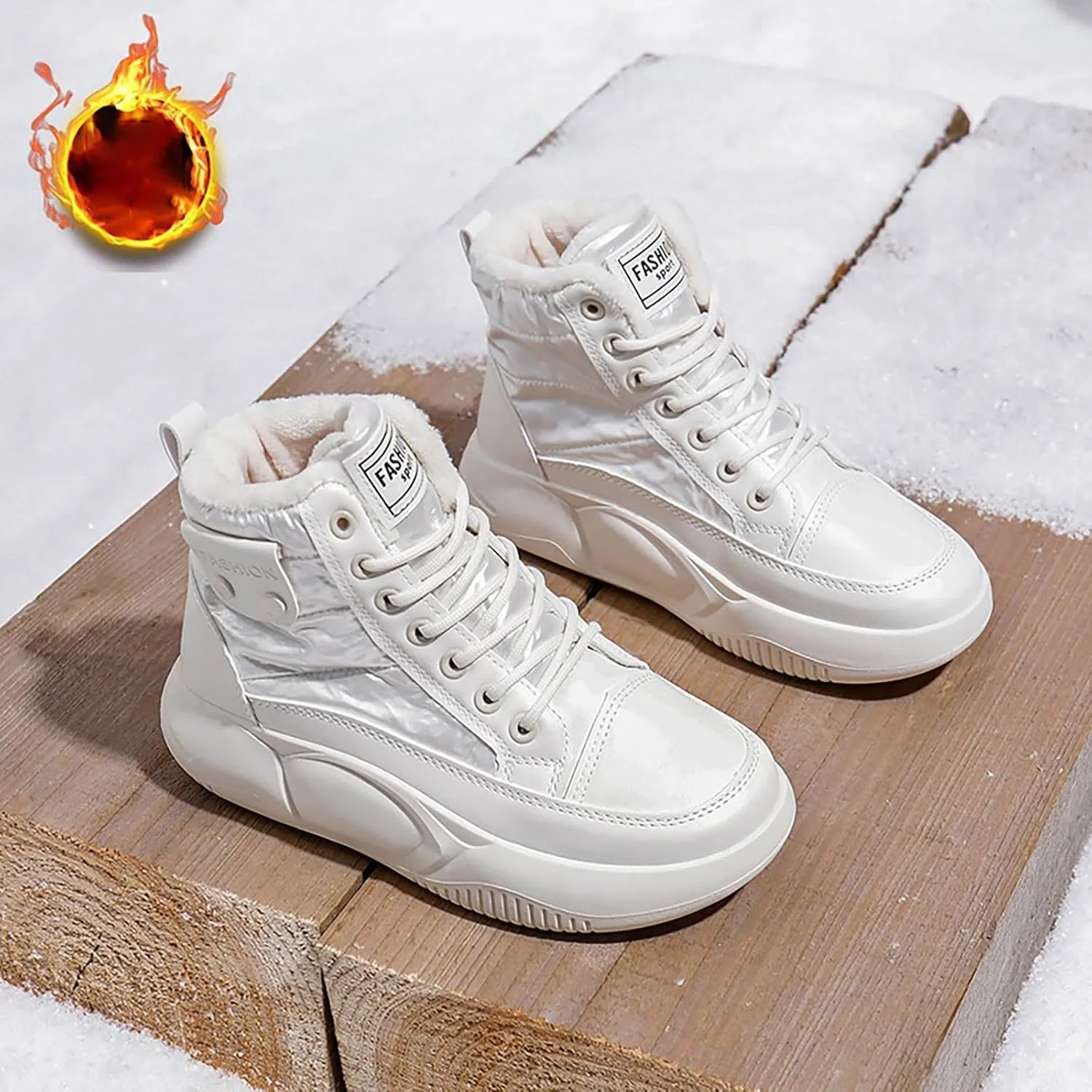 Ankle Boots for Women Low Heel Lace Up Mid Calf Boots for Women Non Slip Platform Walking Shoes Hiking Boots