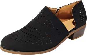 Ankle Boots for Women Platform Boots for Women Casual Shoes Hollow Out Low Heel Short Boots Side Zipper Women's Boots