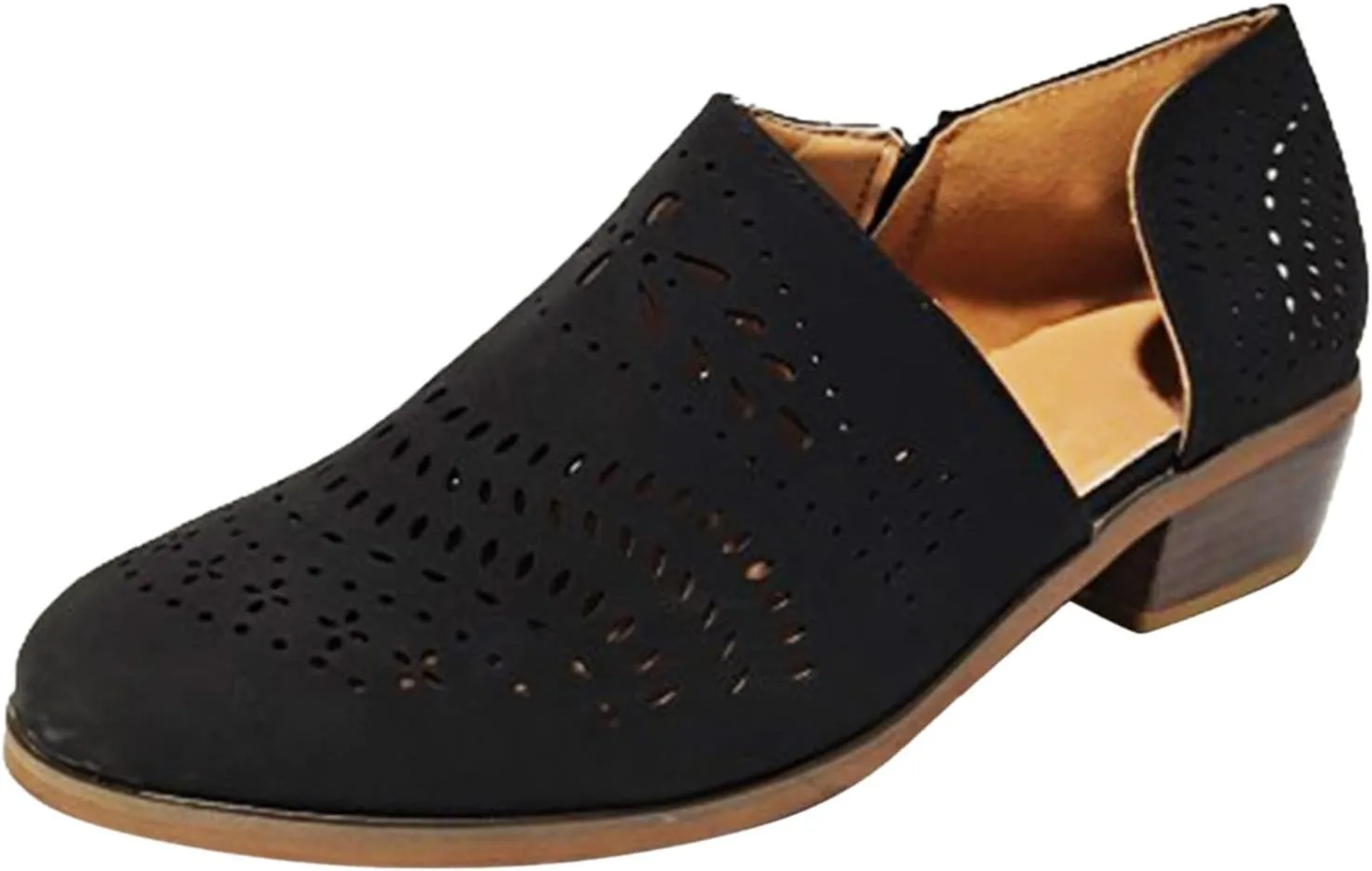 Ankle Boots for Women Platform Boots for Women Casual Shoes Hollow Out Low Heel Short Boots Side Zipper Women's Boots