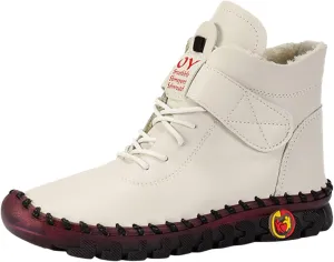 Ankle Boots for Women Platform Boots for Women New Winter Plus Size Women'S Shoes Lace Up Plush Warm Lined Boots