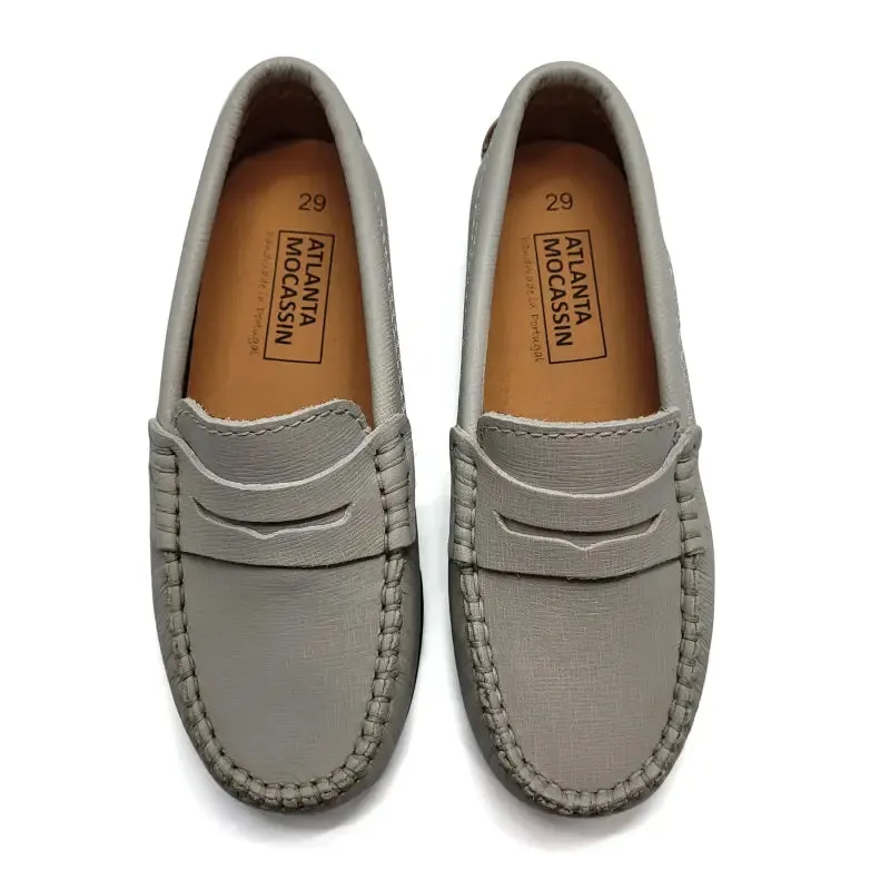 Atlanta Mocassin Grey Stone Penny Loafer 032