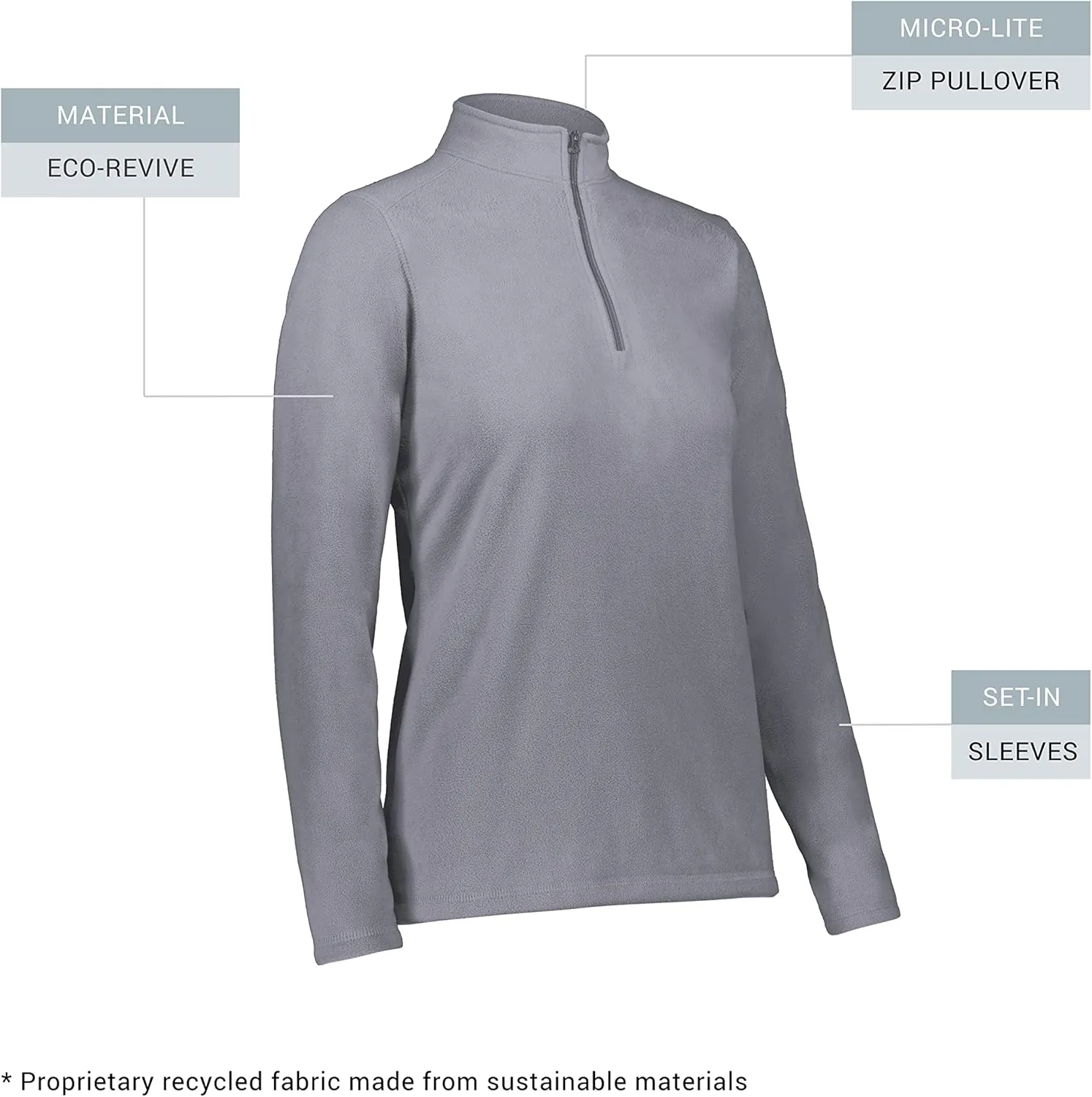 Augusta Sportswear Women's Ladies Micro-lite Fleece 1/4 Zip Pullover