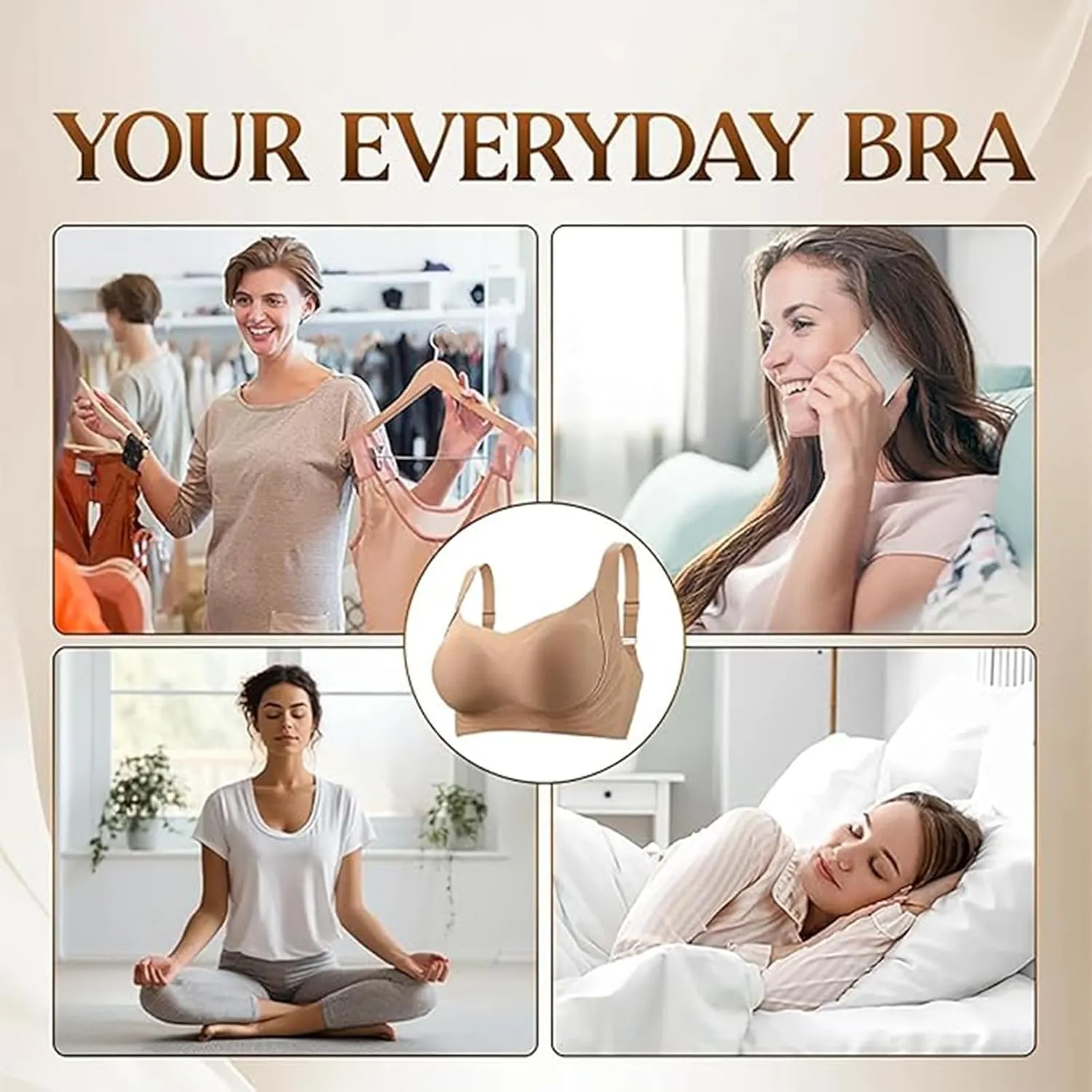 Avaraform Bra, Zenalift - Supportive Wireless Lift Bra for All-Day Comfort, No Spillage, Comfortable Sports Bras