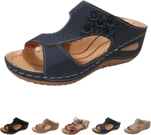 Avylays Orthopedic Sandals for Women, Women Walking Sandals with Arch Support Wedge Sandals Comfortable Beach Sandals