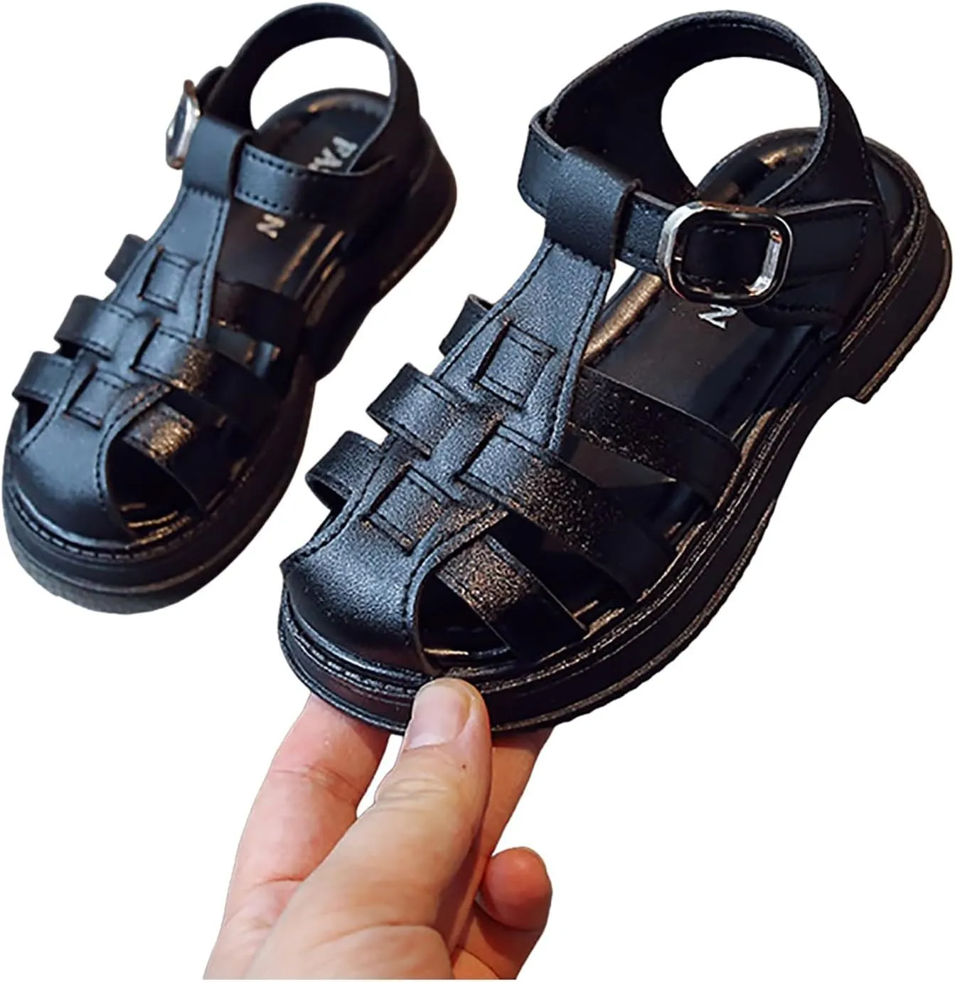 Big girl and Toddler Girl Sandals with Durable Children Sandals Girls Summer Student Children Shoes Package Head Middle And Large Boys Beach Shoes Athletic Lightweight