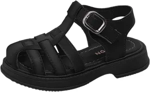 Big girl and Toddler Girl Sandals with Durable Children Sandals Girls Summer Student Children Shoes Package Head Middle And Large Boys Beach Shoes Athletic Lightweight