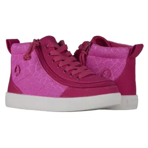 Billy Footwear (Kids) DR Fit - High Top DR Pink Print Cells Canvas Shoes