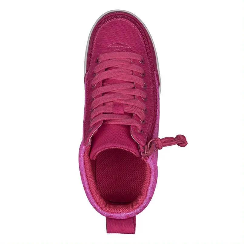 Billy Footwear (Kids) DR Fit - High Top DR Pink Print Cells Canvas Shoes