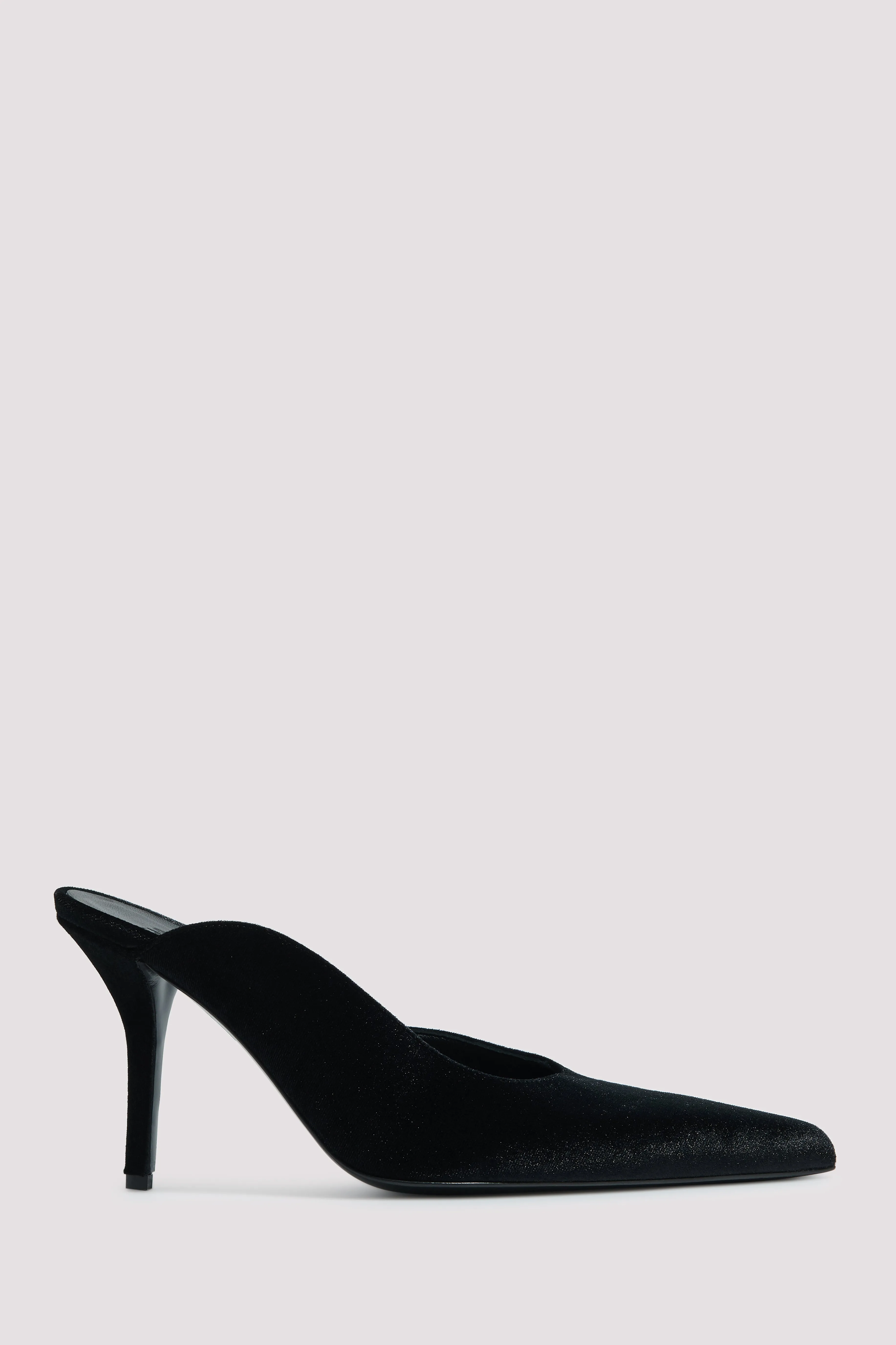 Black Abella 85 Velvet High-Heel Pumps