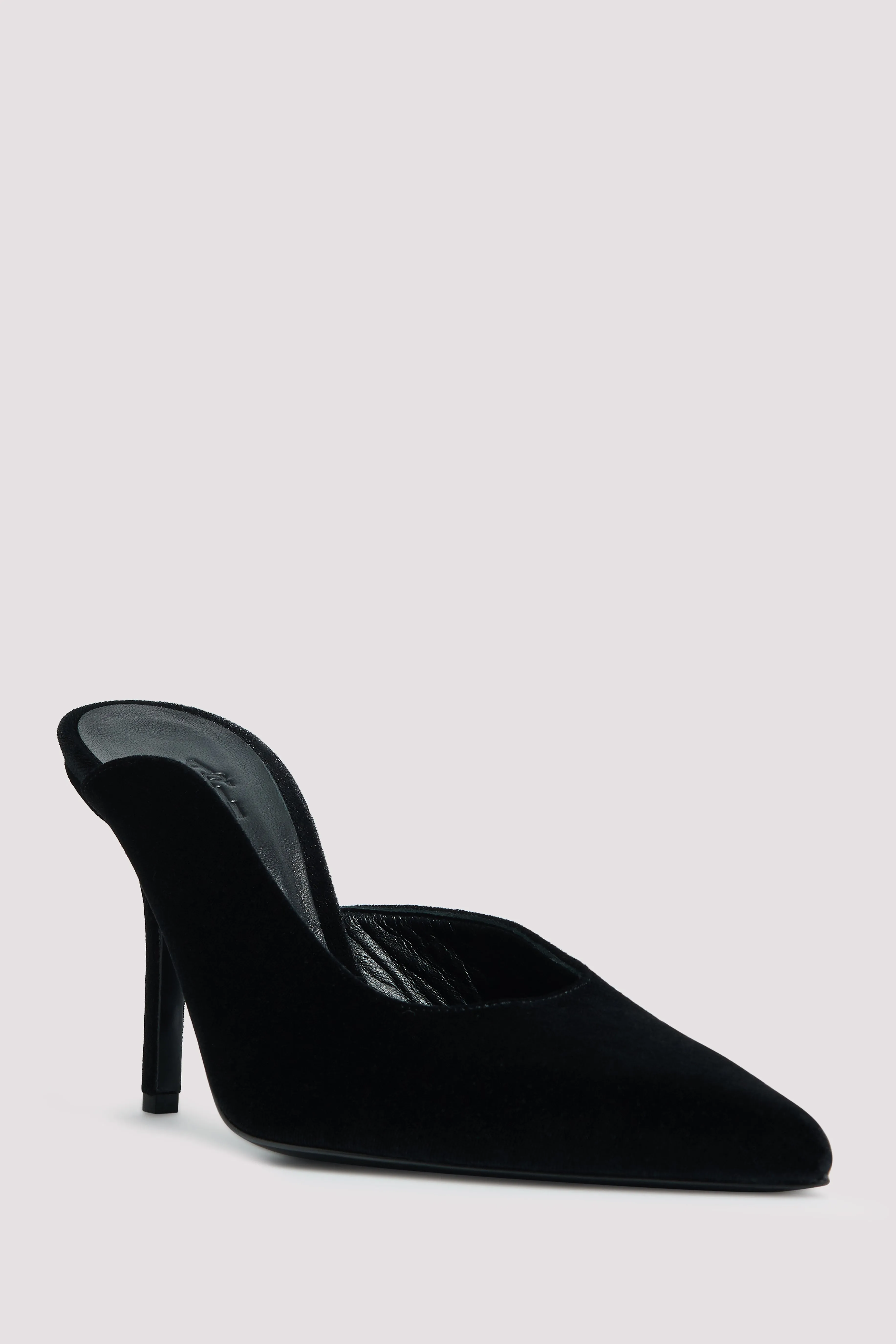 Black Abella 85 Velvet High-Heel Pumps