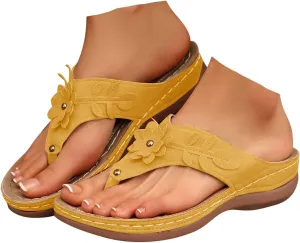 Breathable Mesh Sandals Women, Arch Support Wedge Flip Flops, Summer 2025 Comfortable Dressy Casual Beach Slippers