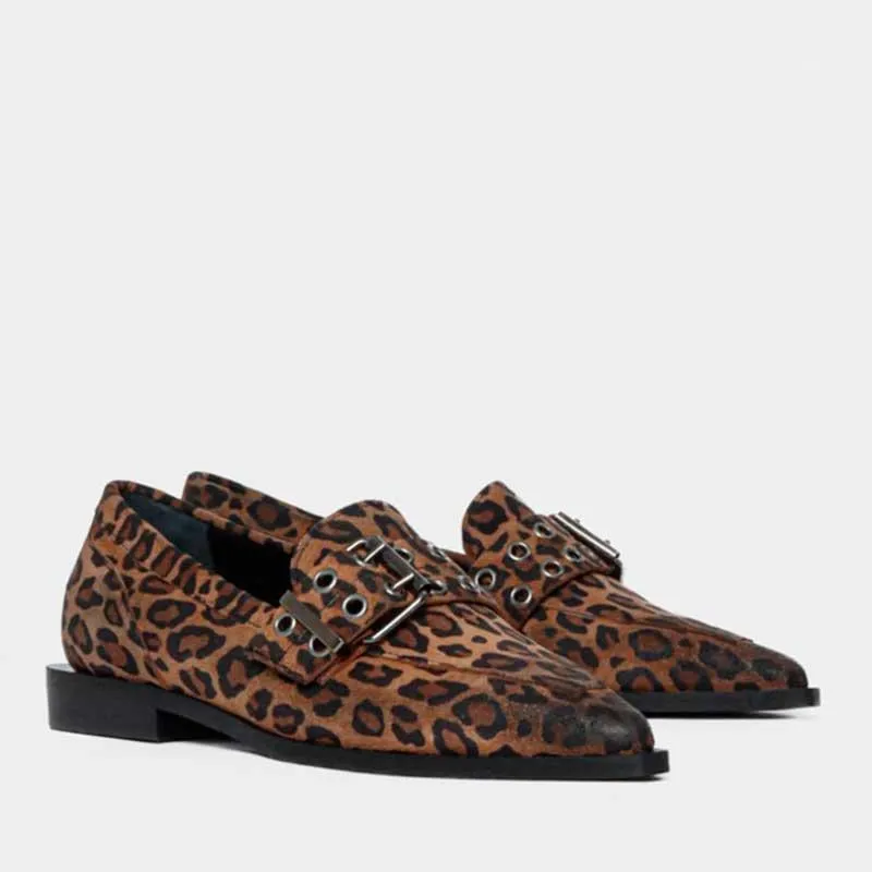 Bukela Valerie Loafers Suede Leopard