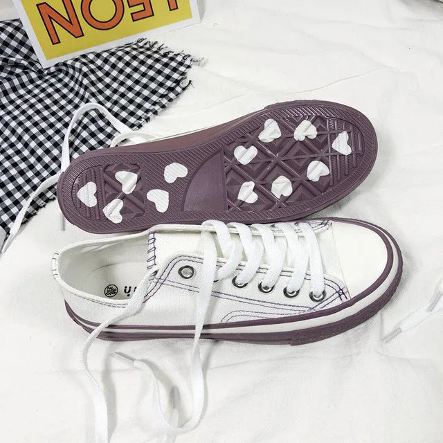 Canvas Sneaker Women Shoes Ladies White Sneakers for Women Canvas Shoes Fashion Sweet Lovely Womans Shoes Zapatilla Gruesa Mujer