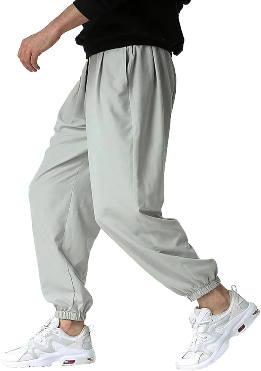 Cargo Pants for Men Relaxed Fit Joggers with Pockets Mens Workout Cargo Sweatpants Athletic Pants Open Bottom Joggers