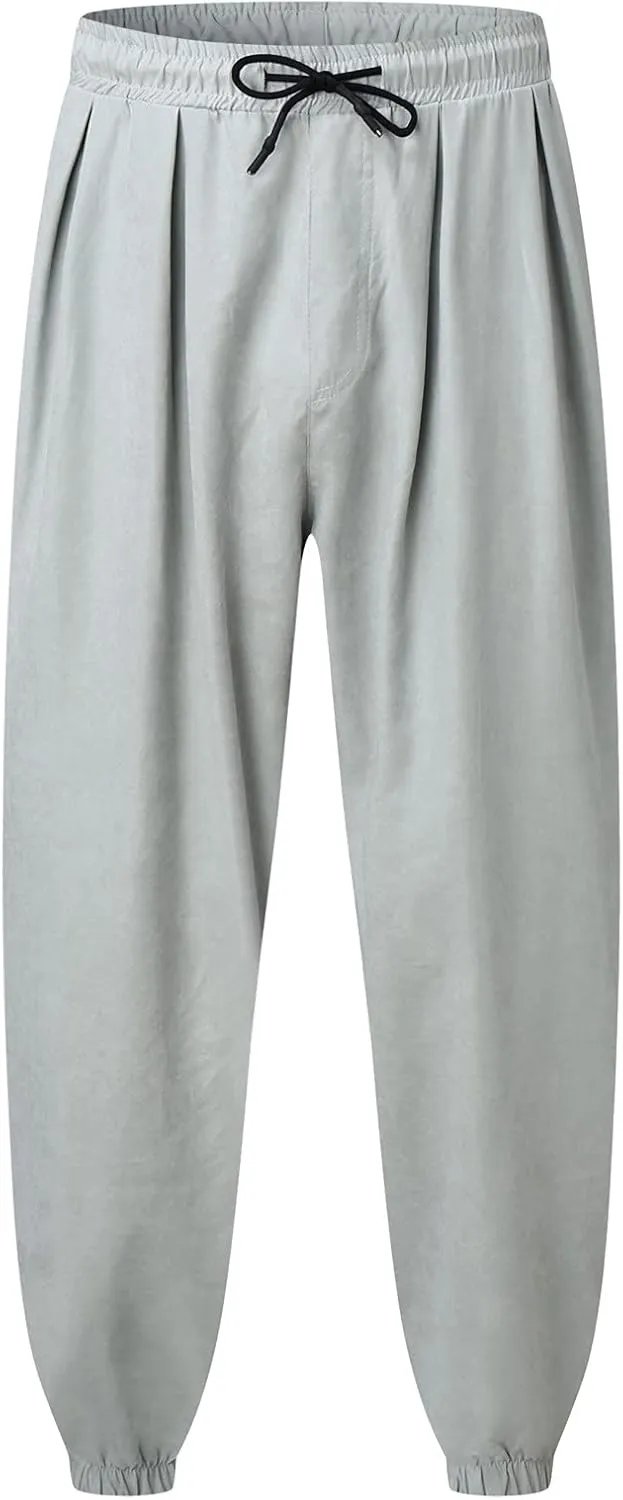 Cargo Pants for Men Relaxed Fit Joggers with Pockets Mens Workout Cargo Sweatpants Athletic Pants Open Bottom Joggers
