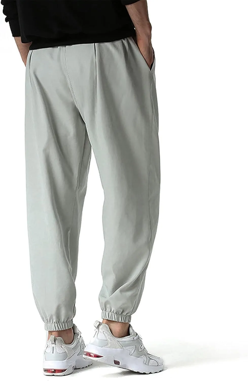Cargo Pants for Men Relaxed Fit Joggers with Pockets Mens Workout Cargo Sweatpants Athletic Pants Open Bottom Joggers