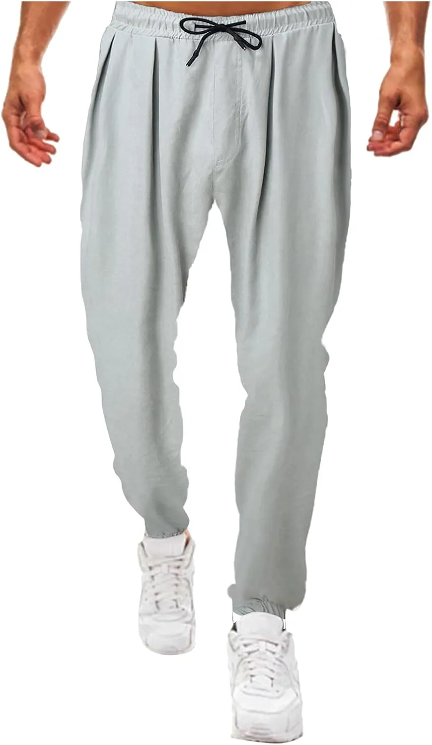 Cargo Pants for Men Relaxed Fit Joggers with Pockets Mens Workout Cargo Sweatpants Athletic Pants Open Bottom Joggers