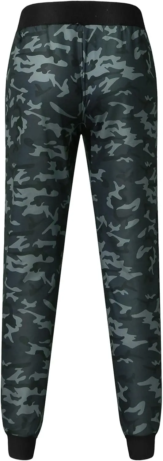 Cargo Pants for Men Relaxed Fit Yoga Sweatpants Cargo Open Bottom Joggers Straight Leg Running Casual Athletic Pants