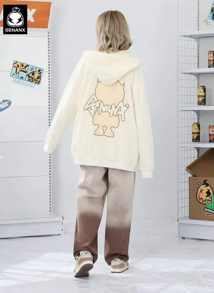 Casual Plain Embroidery Jacket With Hooded