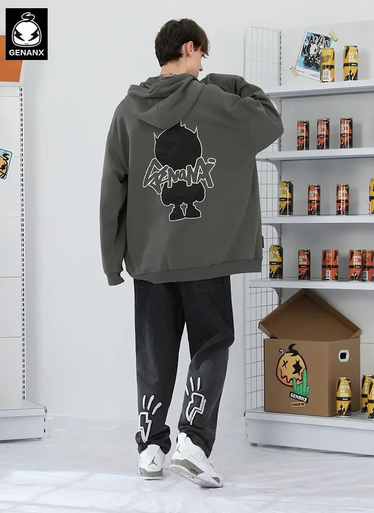Casual Plain Embroidery Jacket With Hooded