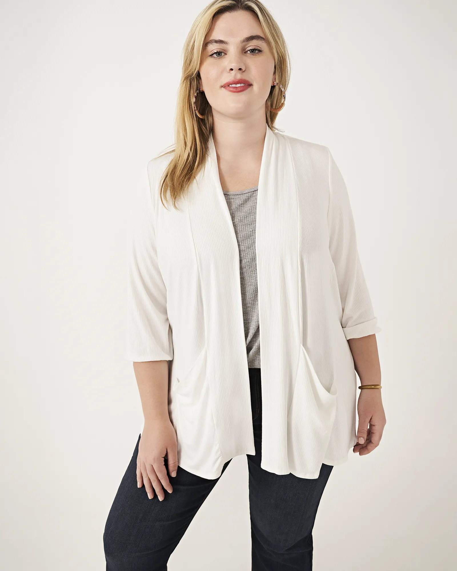 Cia 3/4 Sleeve Cardigan | Ivory