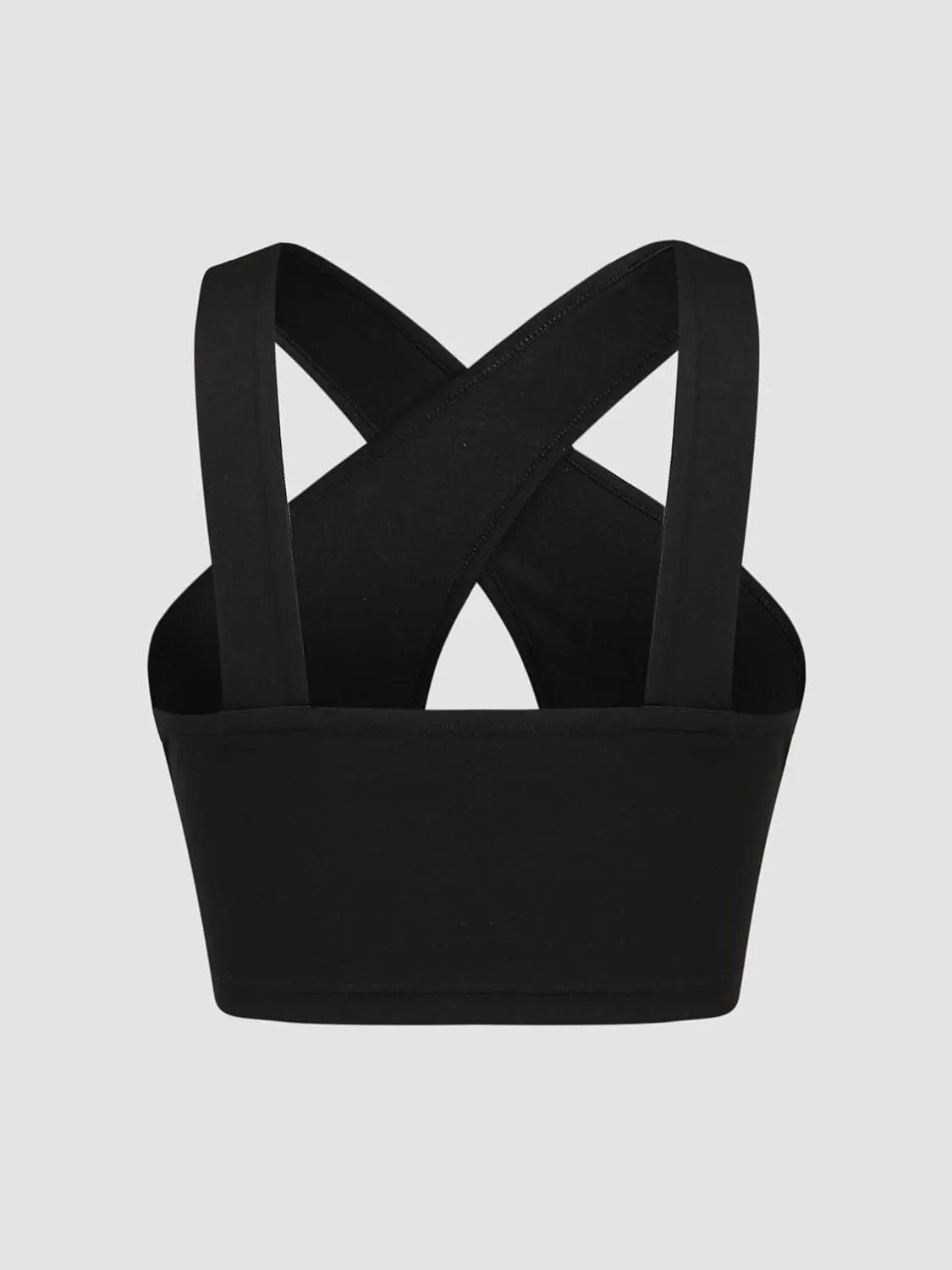 CIDER Workout Tops Cut Out Cross Tank Top Front Zipper Sleeveless Top High Stretch Bralette Workout Bra Top
