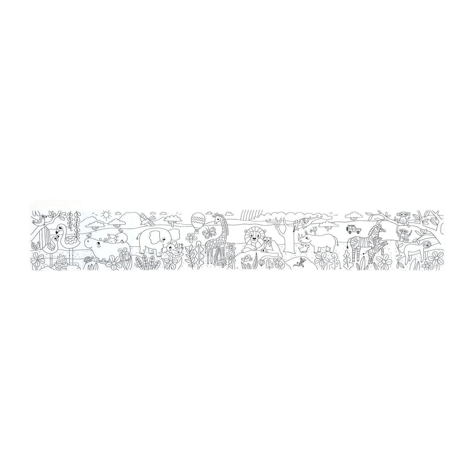 Color-A-Loong Fold Out Coloring Book, Safari Family