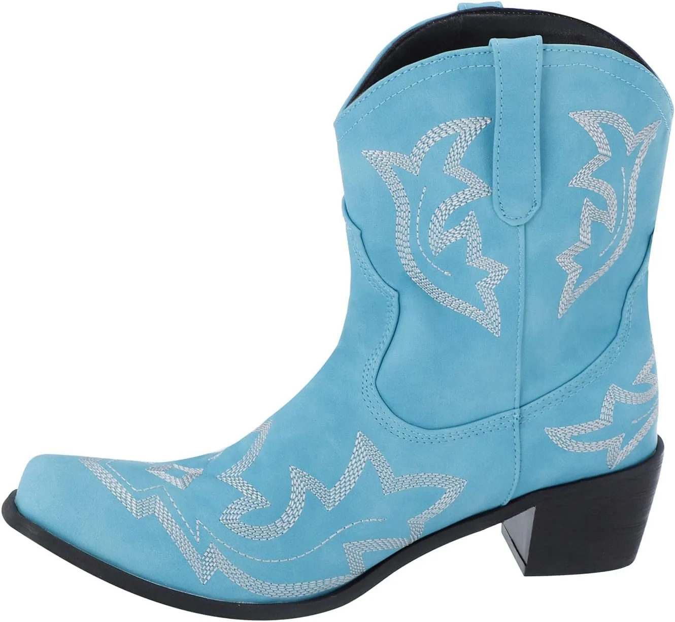 Cowgirl Boots Women Cowgirl Boots Women Slip on Pointed Toe Rubber Sole Stitched Embroidered Classic Western Boots
