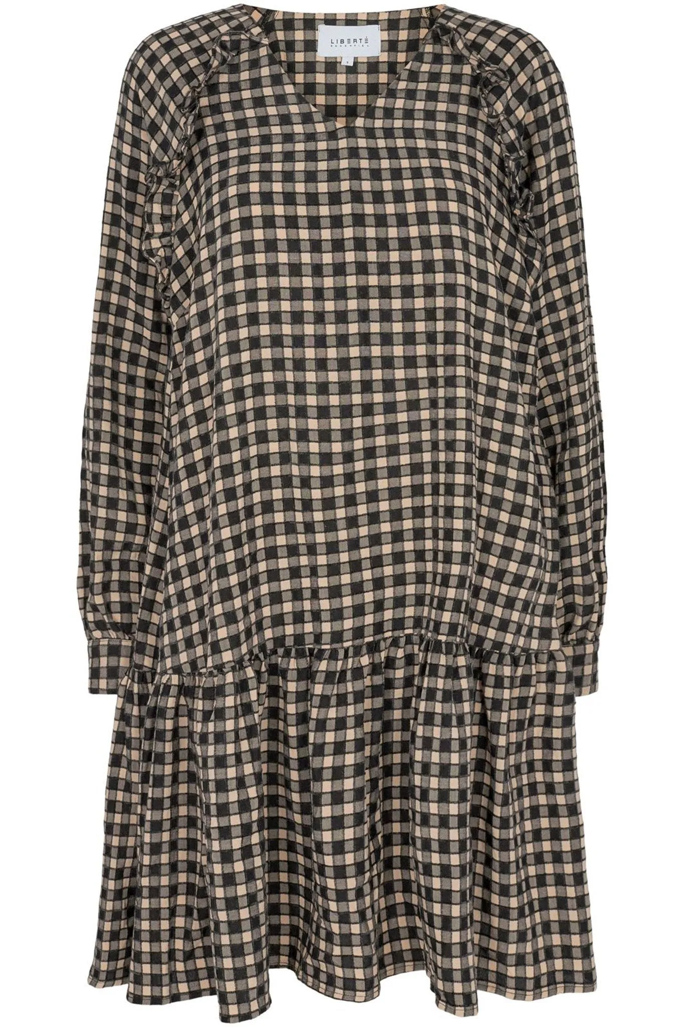 Dana Dress - Black Sand Checked