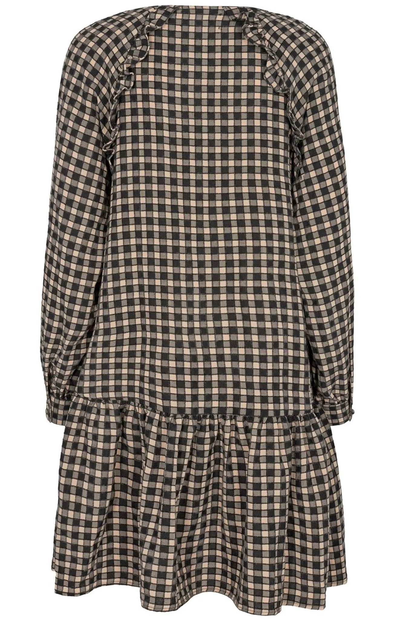 Dana Dress - Black Sand Checked